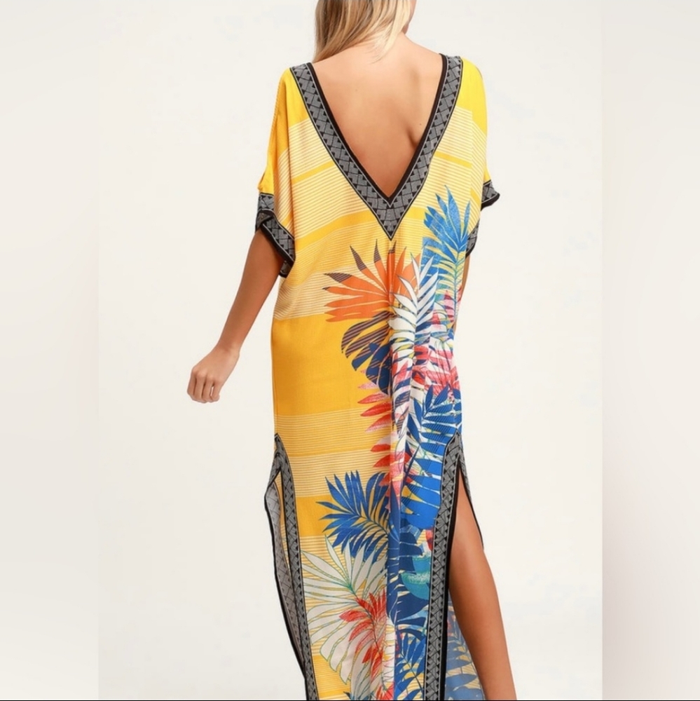 💙Lulu's Totally Tropical Kaftan Maxi Dress💙 - Picture 2 of 11
